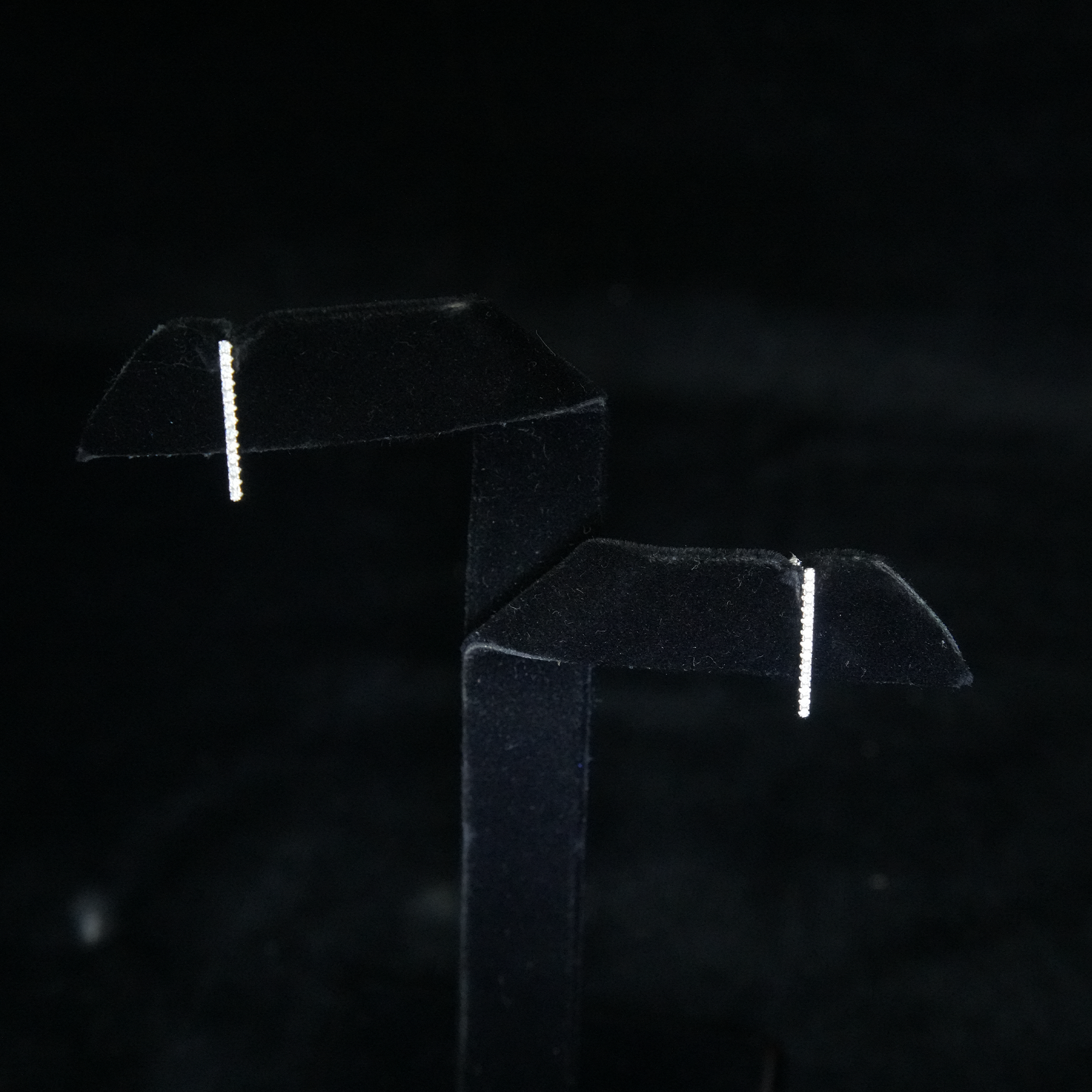 Sterling Silver Straight Bar Stud Earrings | Minimalist & Elegant