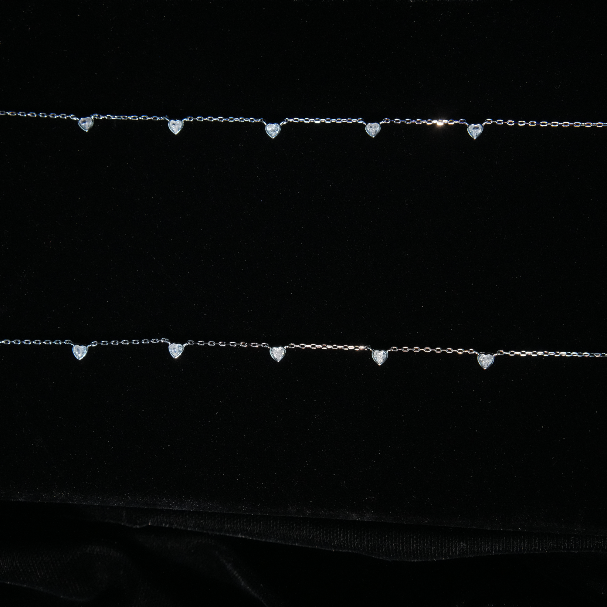 Women Sterling Silver Heart anklet