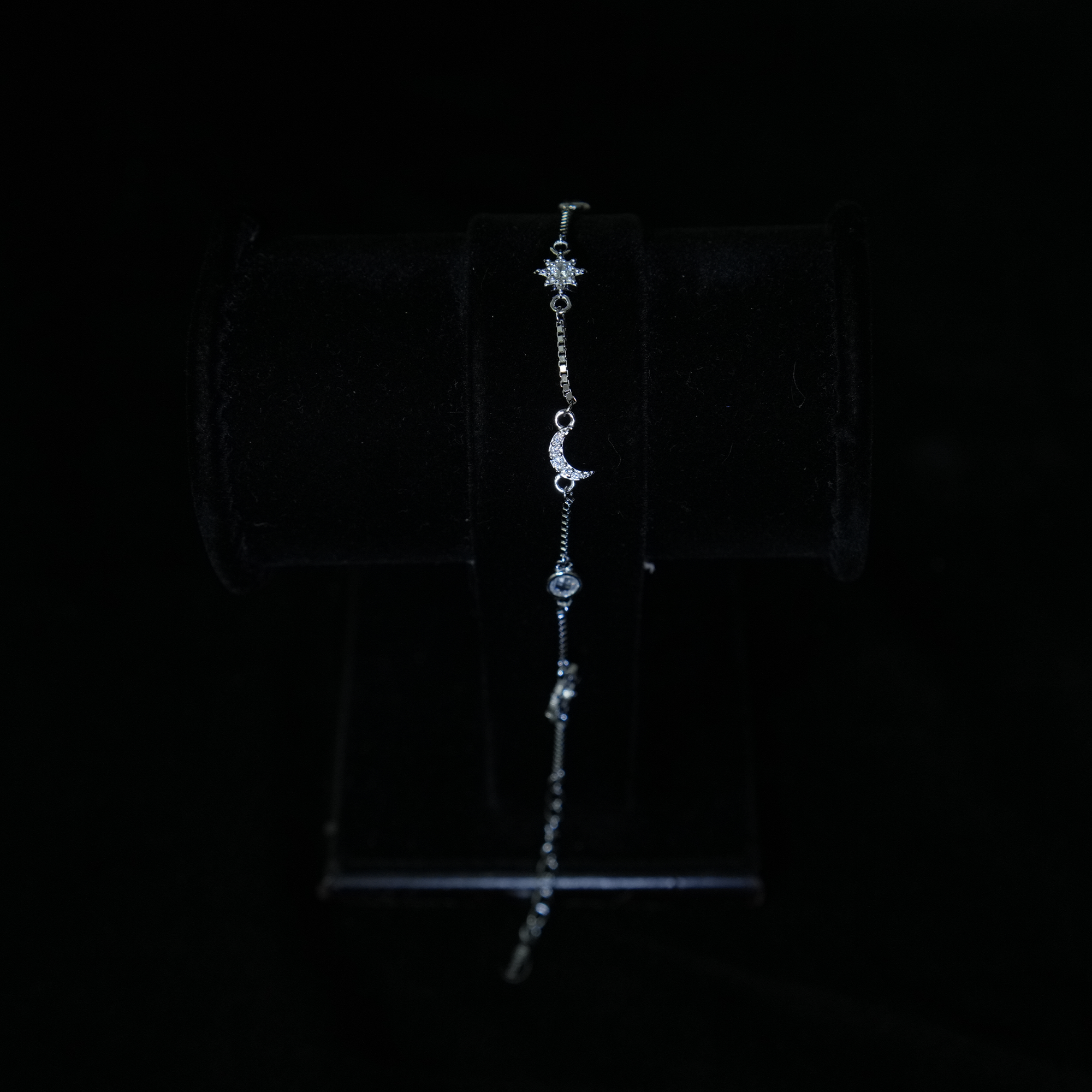 Star & Moon Zirconia Bracelet