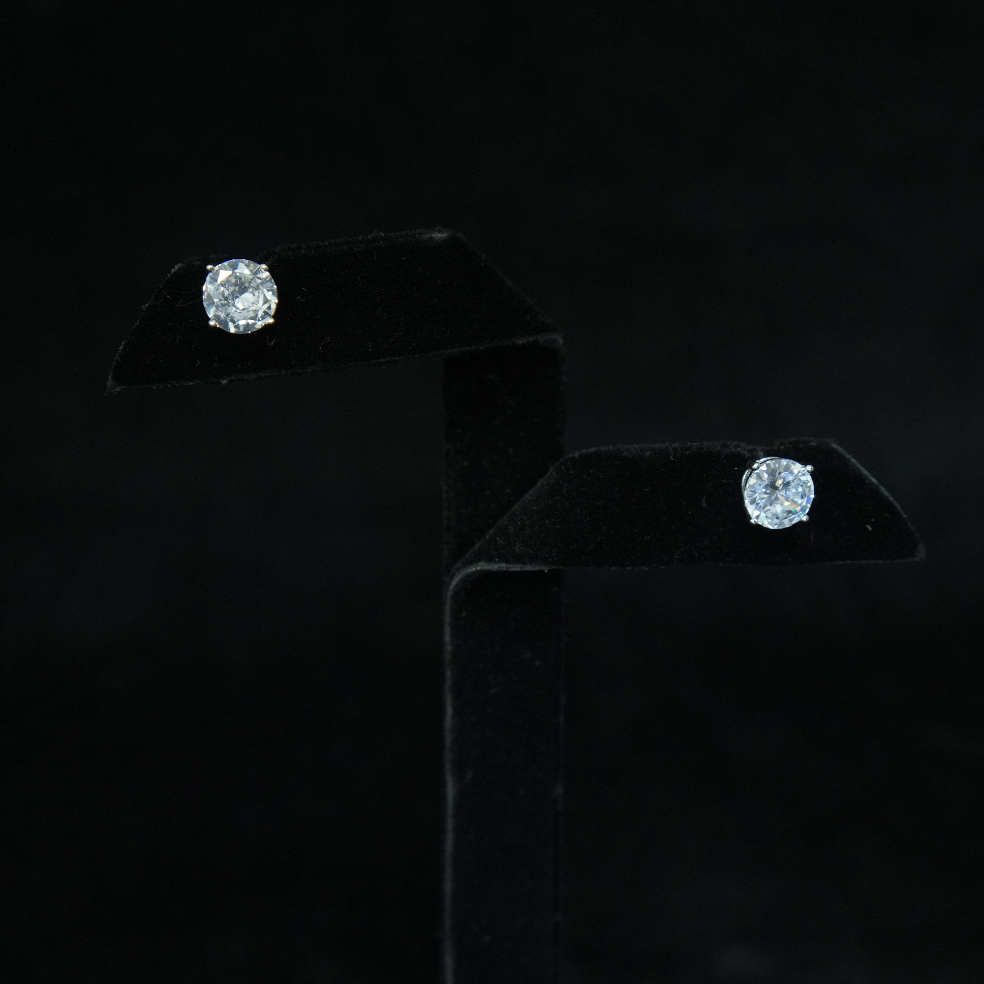 Round Cut Simulated Diamond Studs