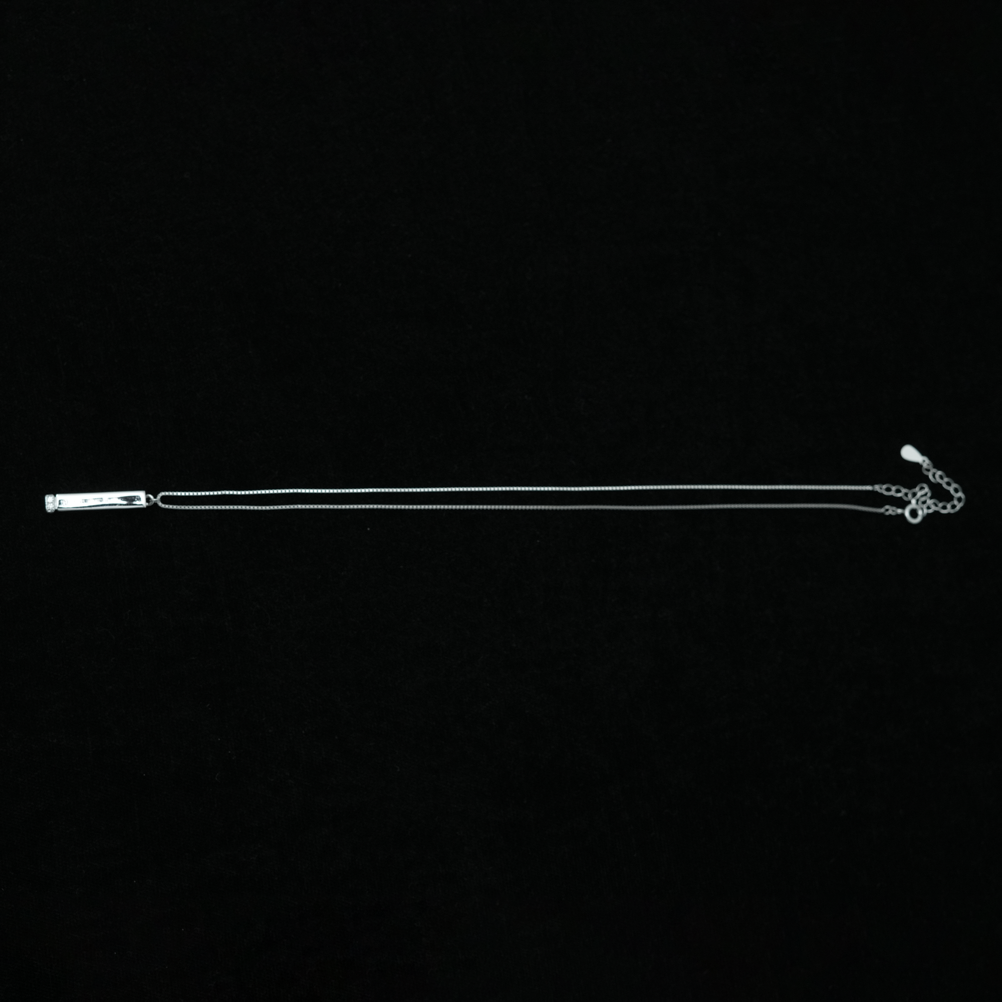 Men's 3D Silver Bar Pendant