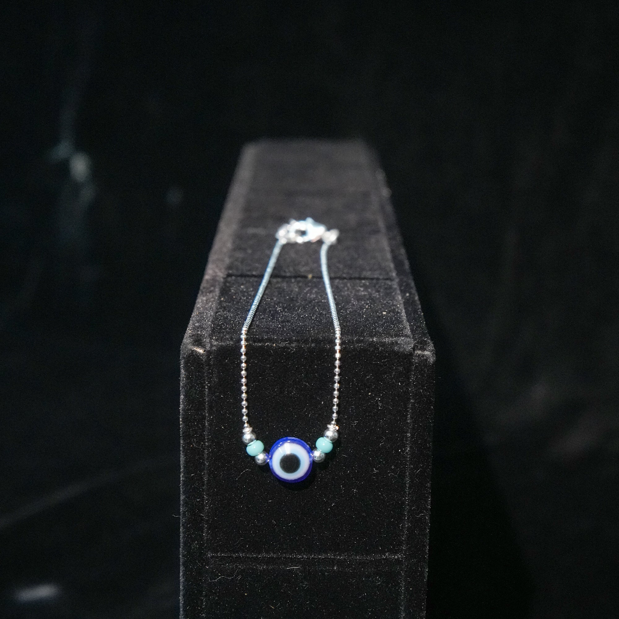 Evil Eye Protection Silver Anklet